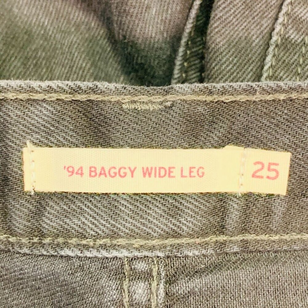 Levi's '(94 Baggy Wide Leg Raw Hem Cotton Denim Jeans Size 25 - Picture 6 of 15